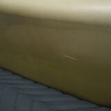 Canapé en cuir vert, design danois, années 1970, production : Danemark