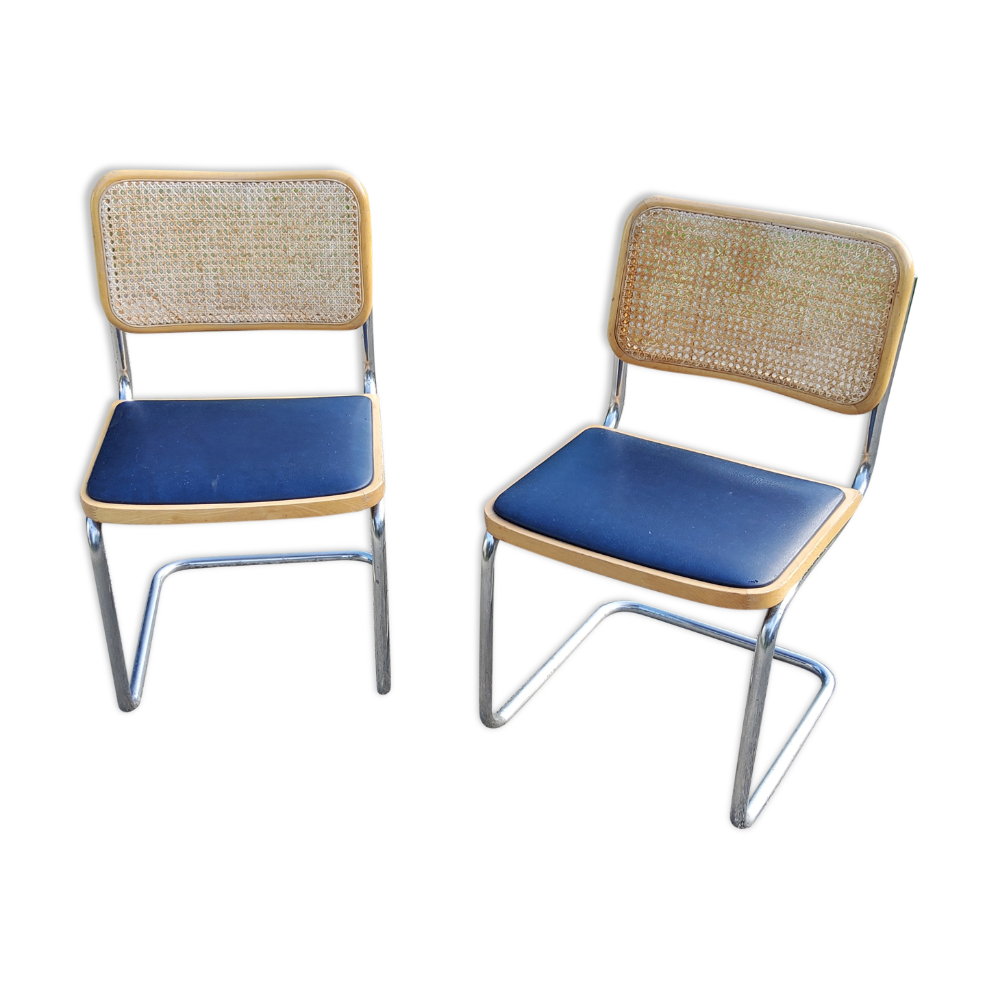 Set of 2 chairs by Marcel Breuer Cesca b32 edition of the 70s