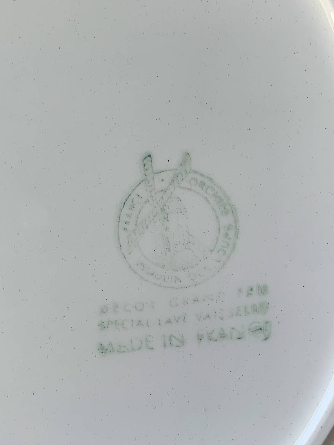Quatre assiettes plates torchon bleu Moulin des Loups Orchies