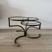 Morex coffee table attributed to Milo Baughman, 1970s, 3 trays.