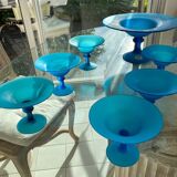 Dessert set blown glass