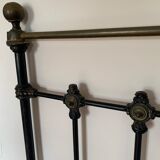 Victorian bed wrought iron and brass