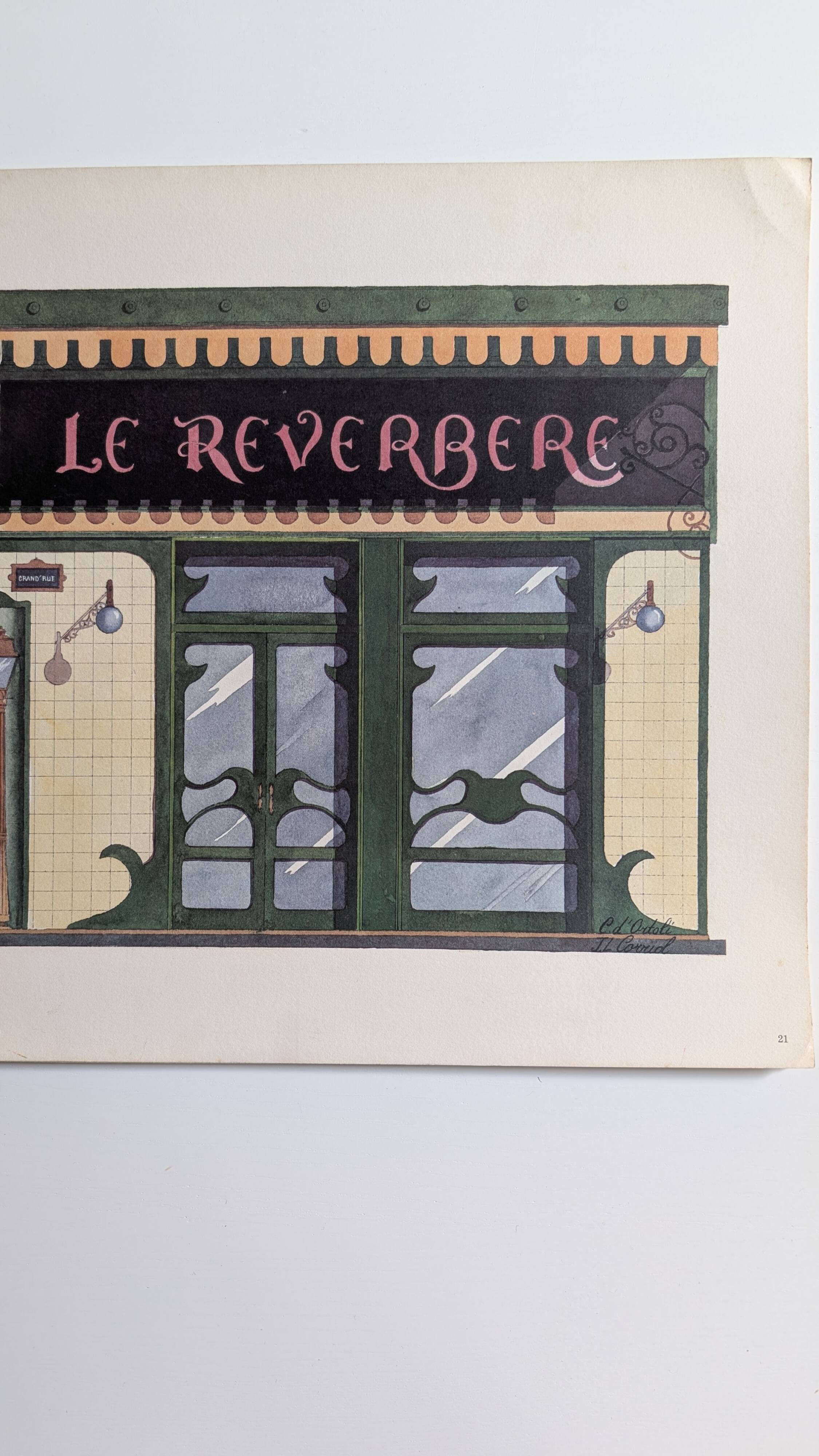 Lithograph "The Street Lamp" – Catherine d'Ortoli