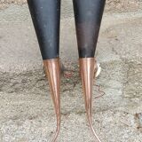 Pair of vintage 50s copper and metal wall lights