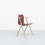 Vintage Galvanitas S22 Mahogany and Beige Chair with Armrests
