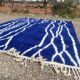 Moroccan blue decorated rug 200cmx300cm
