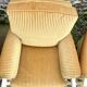 Pair of cosy armchairs by Jean Prevost in mustard velvet, 1970.