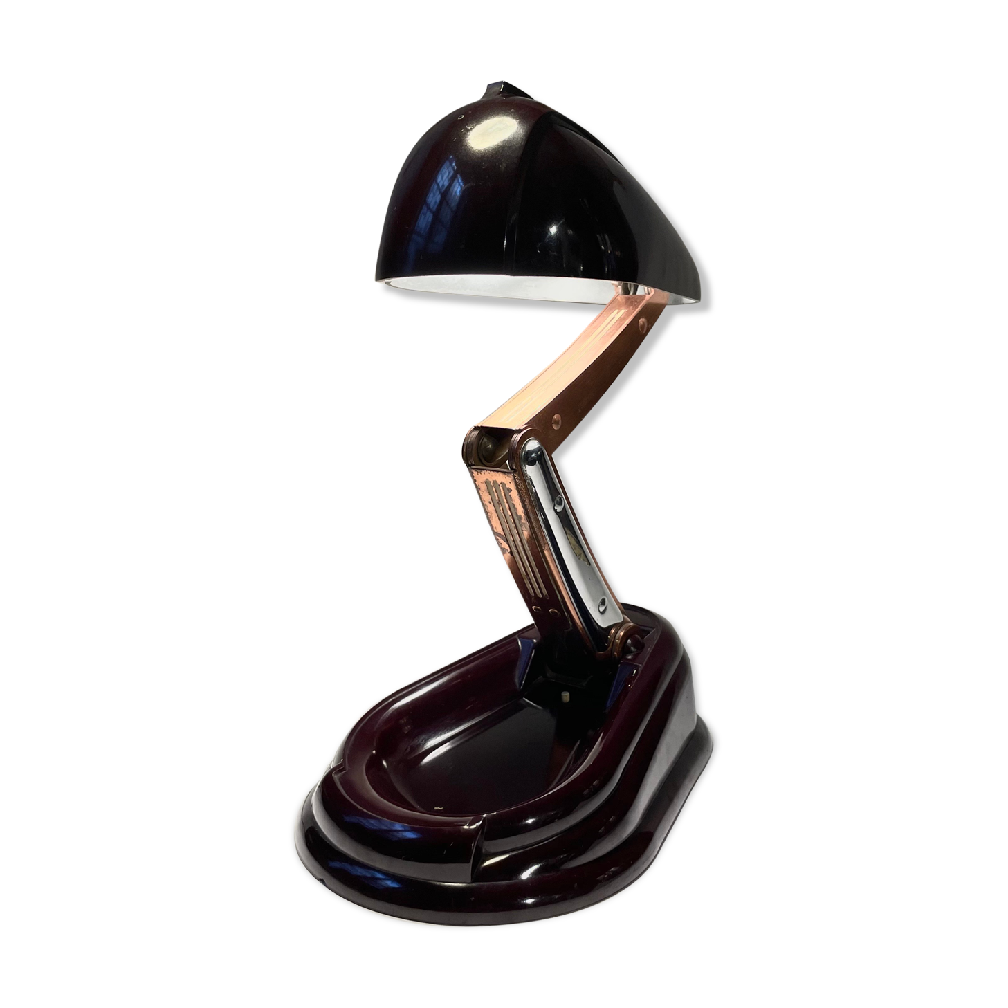 Jumo Bolide lamp in bakelite and copper