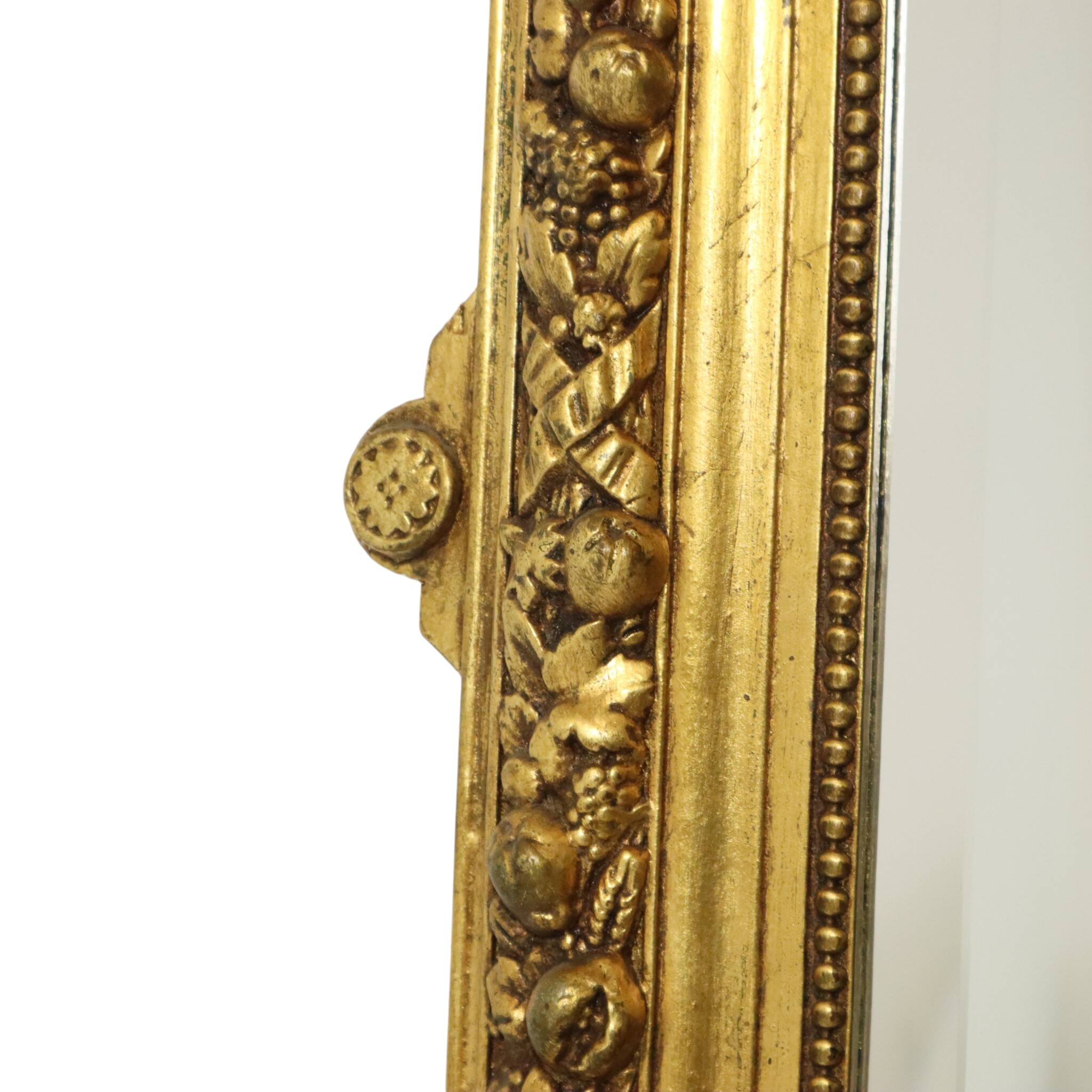 Miroir biseauté doré français antique XL