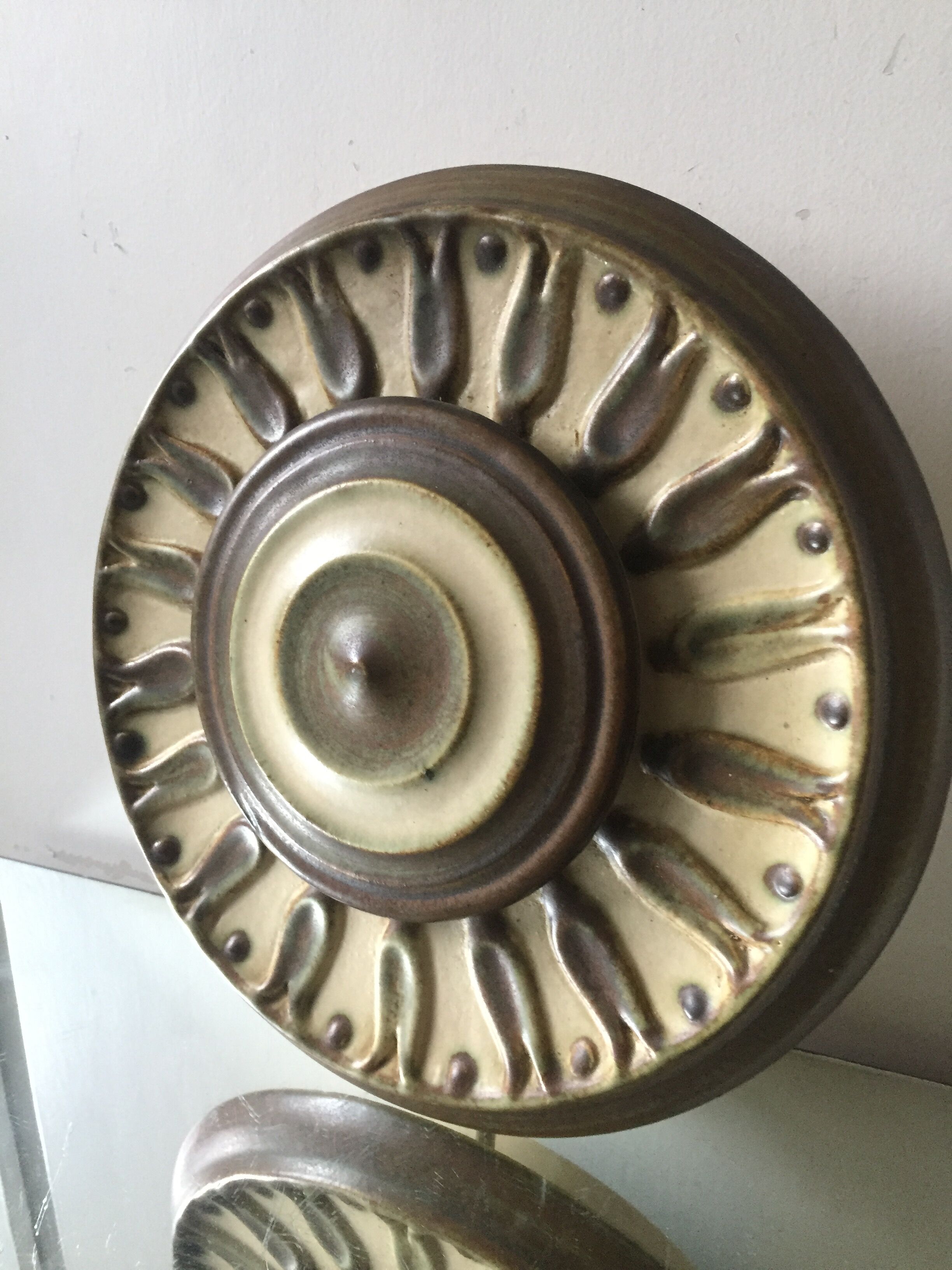 Danish ceramic wall lamp 1960