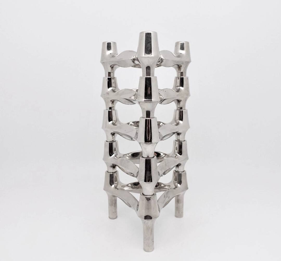 Lot 5 bougeoirs modulables BMF NAGEL 1970