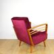 Vintage Art Deco Loft armchair raspberry - 1960s