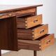 Danish extendable desk, Rosewood and Brass, model OS 51, Arne Vodder.