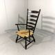 Rustic brutalist high ladder back arm chair 1960’s