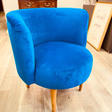 Pair of Retro Armchairs in Blue