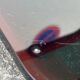 tubular and glass side table from the 1980s