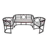 Art Nouveau Seating Set in Beech from J.F.M. Hoffmann, Austria, 1910s, Set of 3