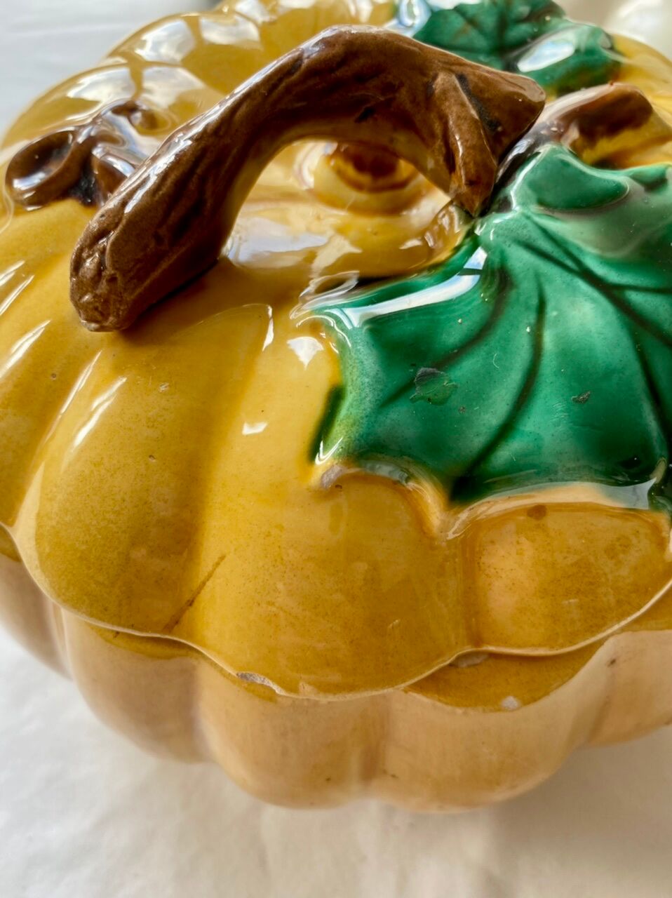 Yellow ceramic dish Vallauris