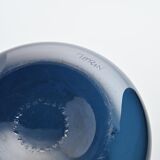 Blue blown glass jug by Claude Morin, Dieulefit circa 1975