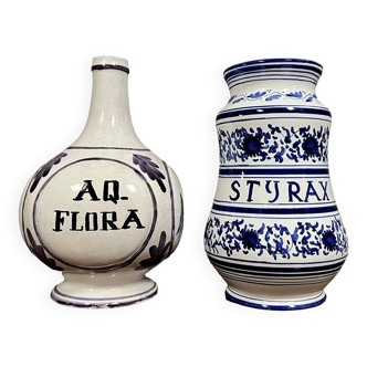 Italian ceramic pharmacy jars from the 20th century