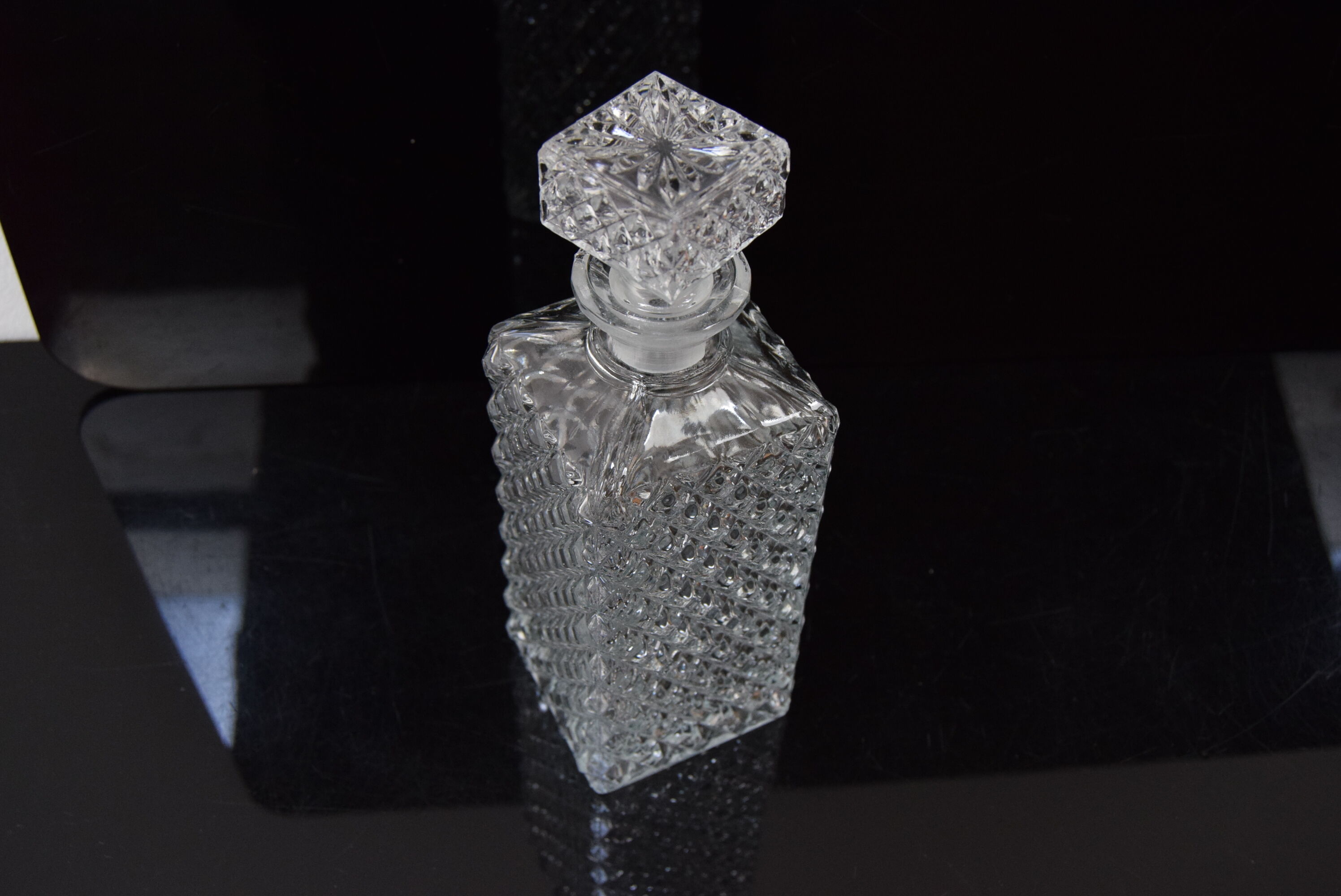 Vintage crystal glass liqueur decanter,1950