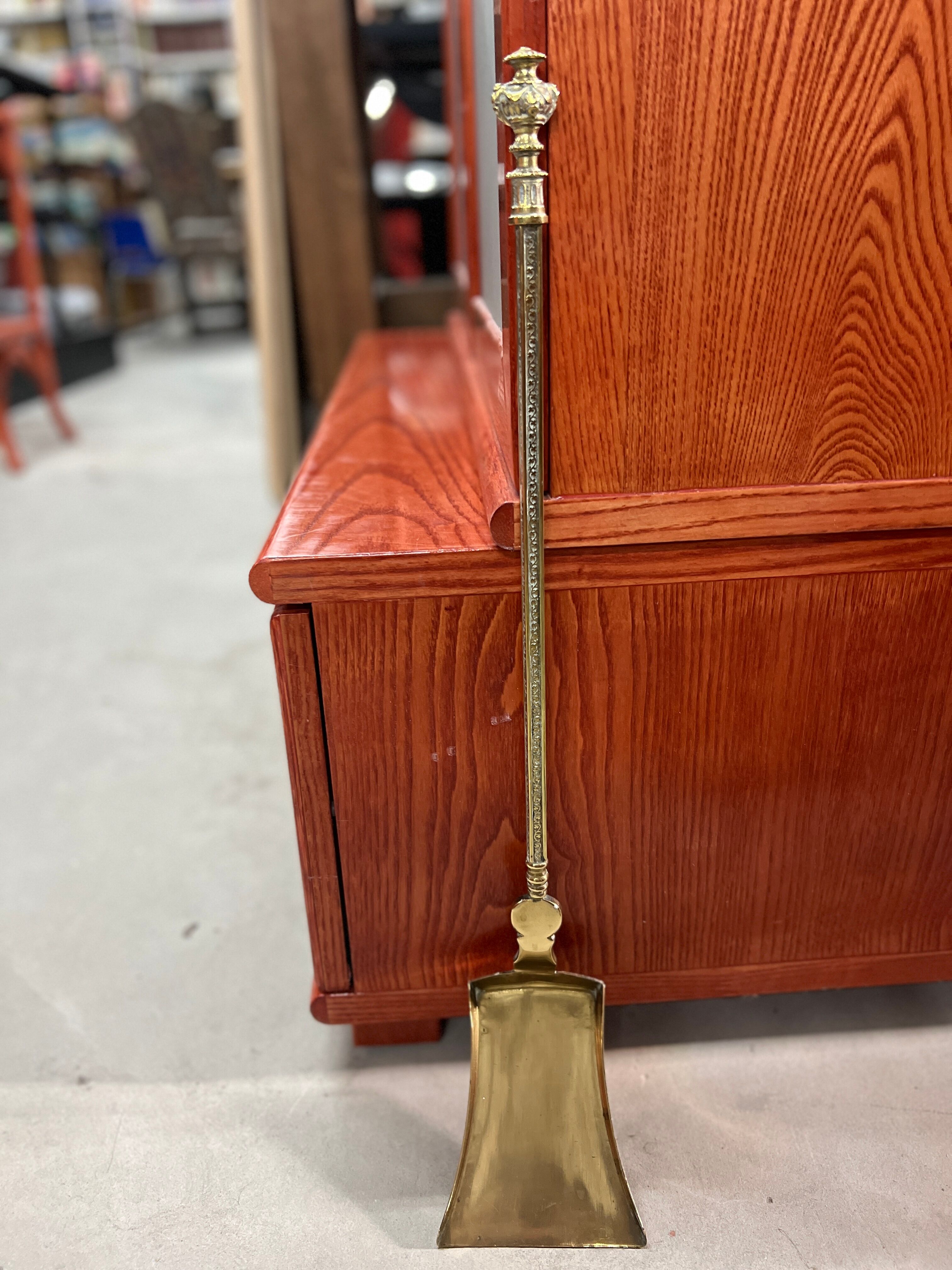 Vintage brass fireplace servant