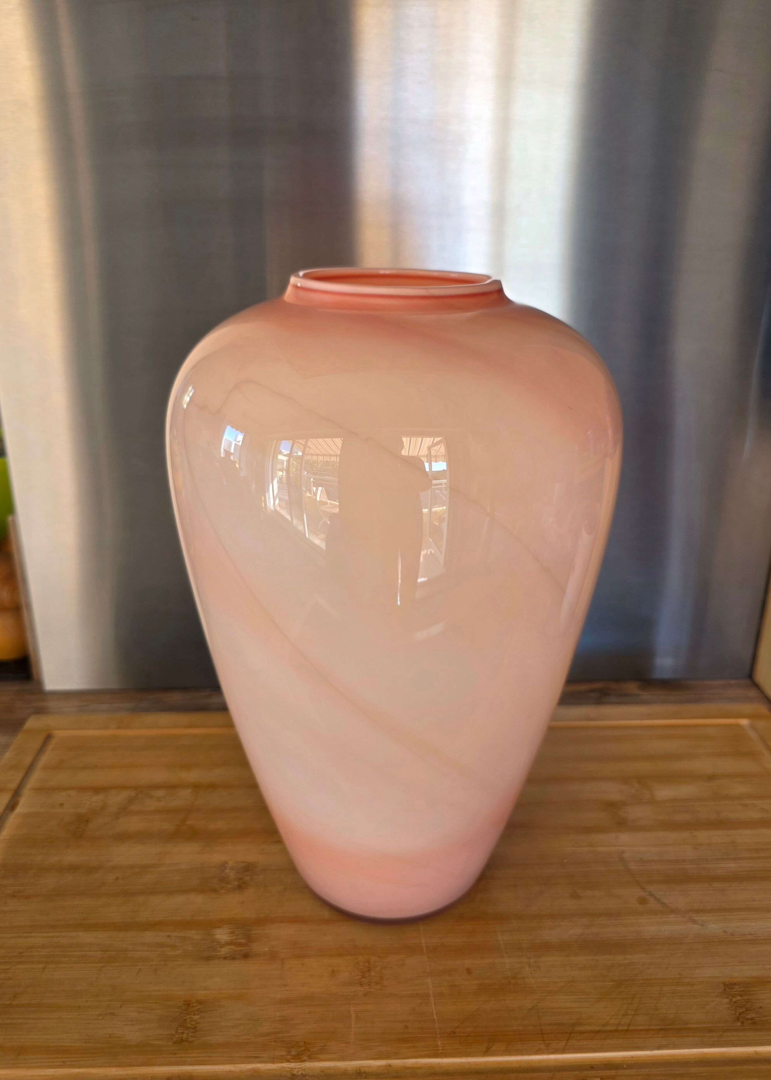 Large Vintage Opaline Pink Vase from Florence