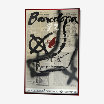 Poster "Barcelona" by Antoine Tapiès 1982 football World Cup