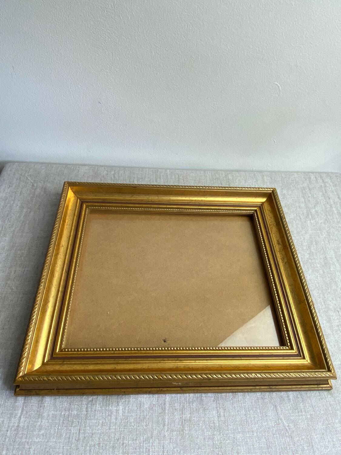 Glazed carved wooden frame