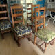 Series of 6 Louis XIII style chairs, in walnut