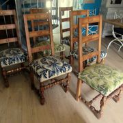 Series of 6 Louis XIII style chairs, in walnut