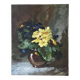 Old painting primroses signed Rinat Animaev – Russian school – oil on