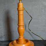 Old solid turned wooden lamp base