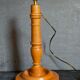 Old solid turned wooden lamp base