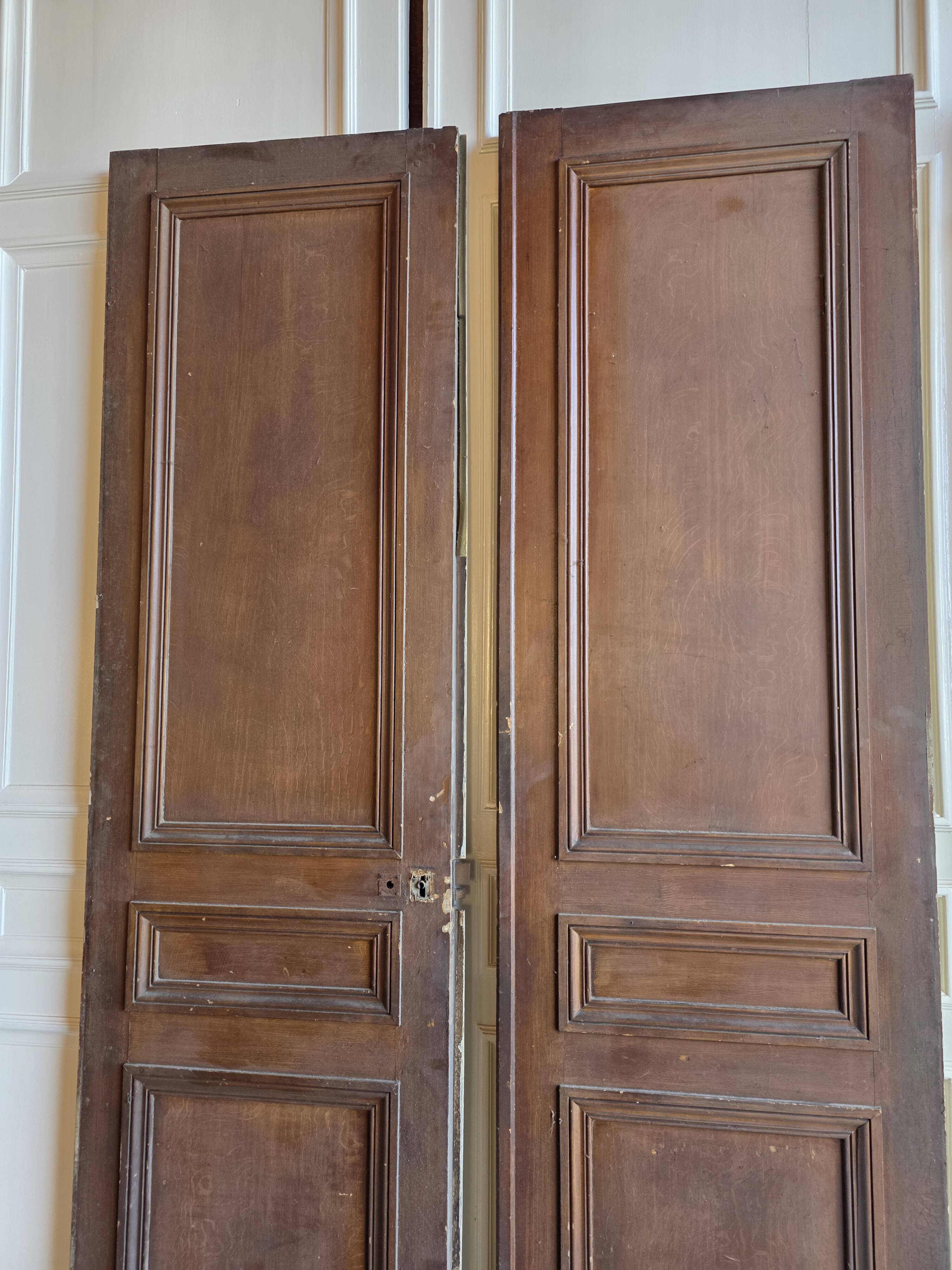 3 paires de portes de séparation du XIXème s.