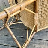 Old rattan armchair