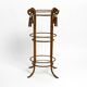 Italian Mid Century Regency side table in gold plated Metal by Li Puma