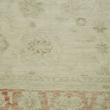 Hand-knotted persian vintage 1970s 196 cm x 295 cm beige wool carpet
