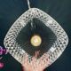 Vintage square glass pendant light - tableware collection -