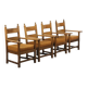 Set of four Oak armchairs 1940´s