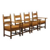 Set of four Oak armchairs 1940´s