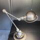 Jieldé lamp with 2 arms, clear matte varnish, industrial vintage.