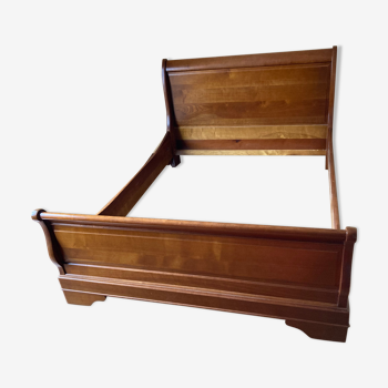 Boat bed 140*190 in cherry massif Louis Philippe style