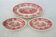 3 plates Villeroy & Boch model Burgenland red