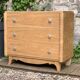Art Deco chest of drawers in raw oak