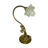 Lampe de bureau ancienne decor fleurs