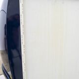 Postmodern Blue Lacquer and Black Marble Sideboard by DBM, Italy, 1980s