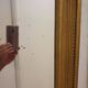 Large bevelled gold mirror