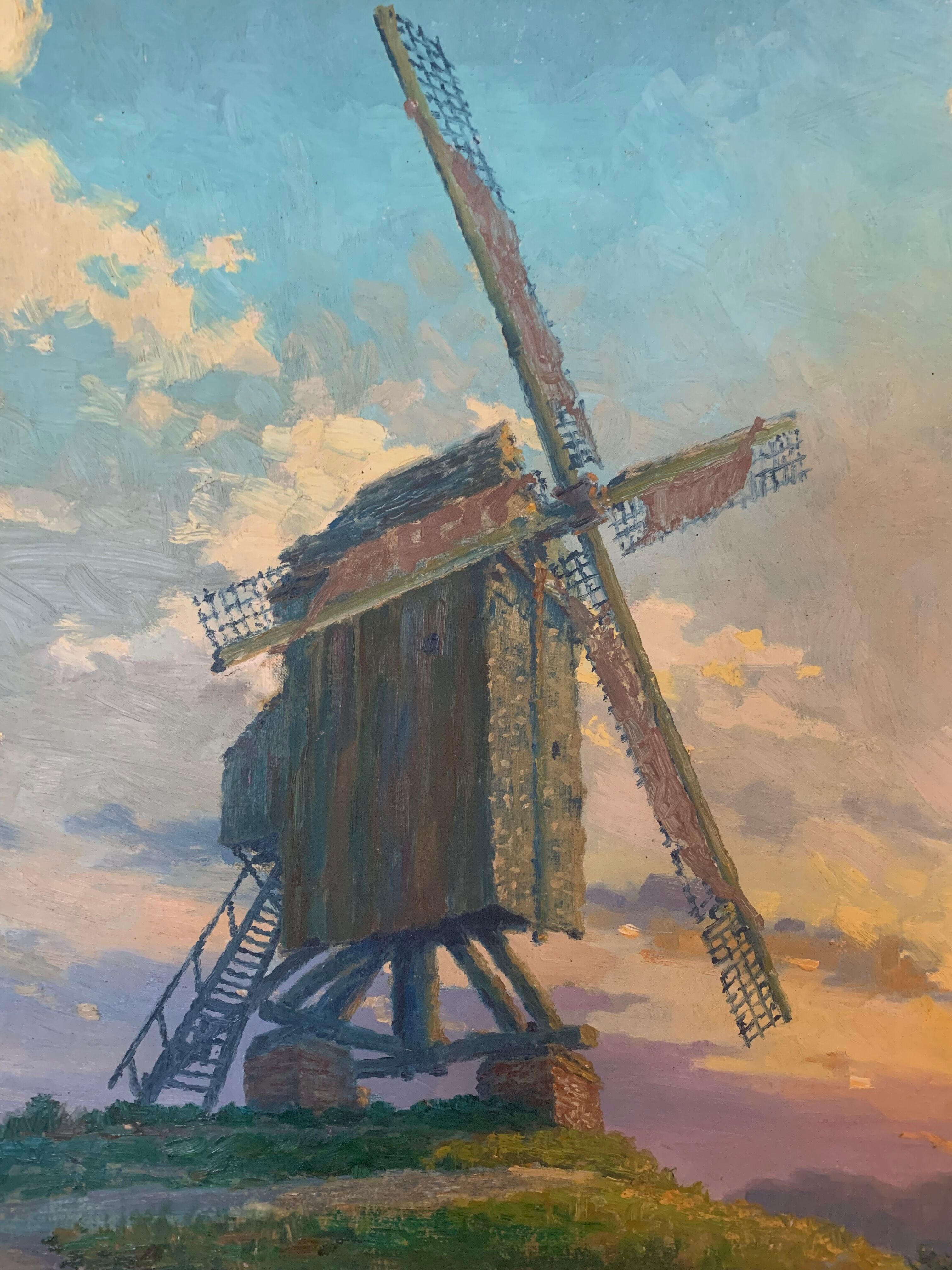 M.deschoot (1899/1971) oil on canvas "moulin de l'étendard" xx century