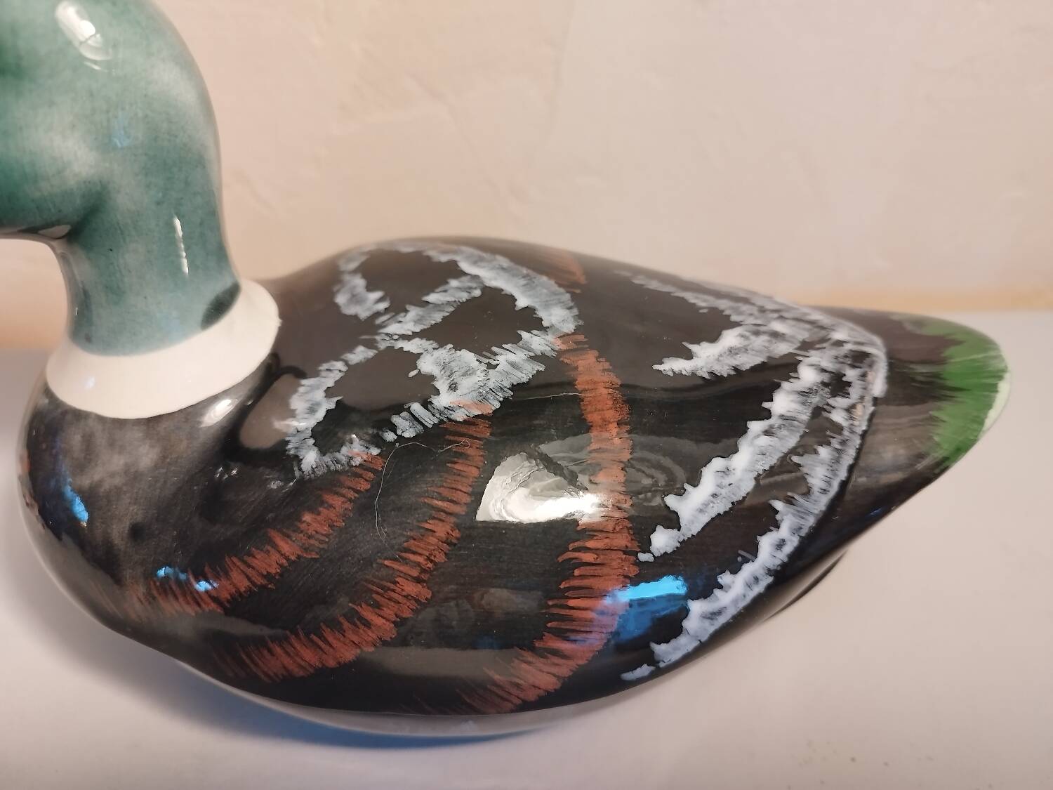 Ceramic duck emptier by Michel Caugant